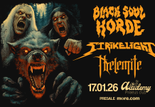 Οι Black Soul Horde παρουσιάζουν ζωντανά το νέο album μαζί με Strikelight και Thelemite στην Αθήνα Horde