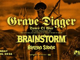 GRAVE DIGGER (“Tunes of war” special) – BRAINSTORM – BLAZON STONE: Live στην Αθήνα τον Απρίλιο!!! Grave Digger