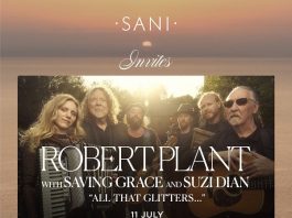 Ο τραγουδιστής των LED ZEPPELIN, Robert Plant στη σκηνή του Λόφου της Σάνης στις 11 Ιουλίου Plant