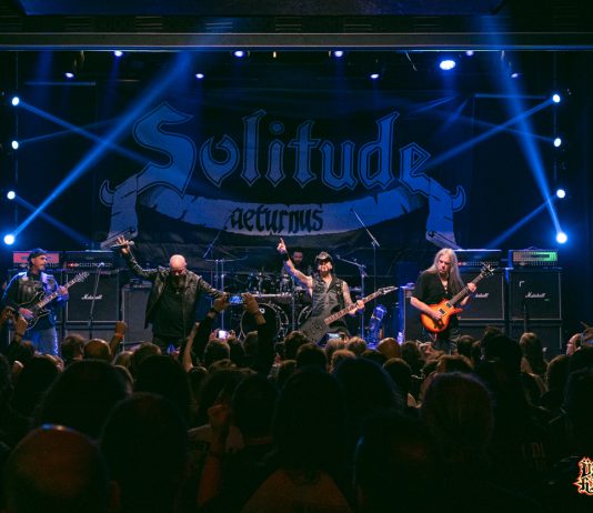 UP THE HAMMERS DAY 1: VULTURES VENGEANCE – OLD SEASON – WRATHBLADE – IRONSWORD – RIOT CITY – LIEGE LORD – SOLITUDE AETURNUS (13/3, Gagarin205) Solitude