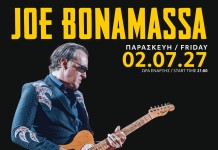 Ο Joe Bonamassa στο Δημοτικό Θέατρο Λυκαβηττού την Παρασκευή 2 Ιουλίου Bonamassa